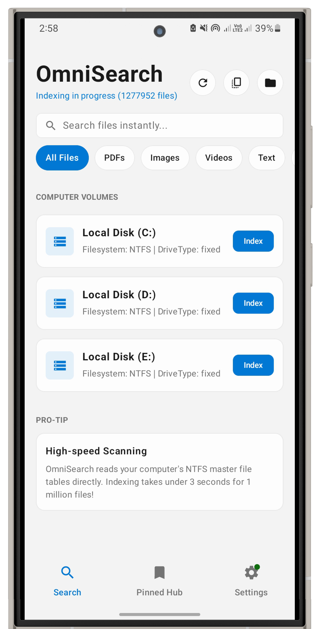 OmniSearch Android remote search